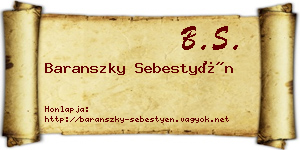 Baranszky Sebestyén névjegykártya
